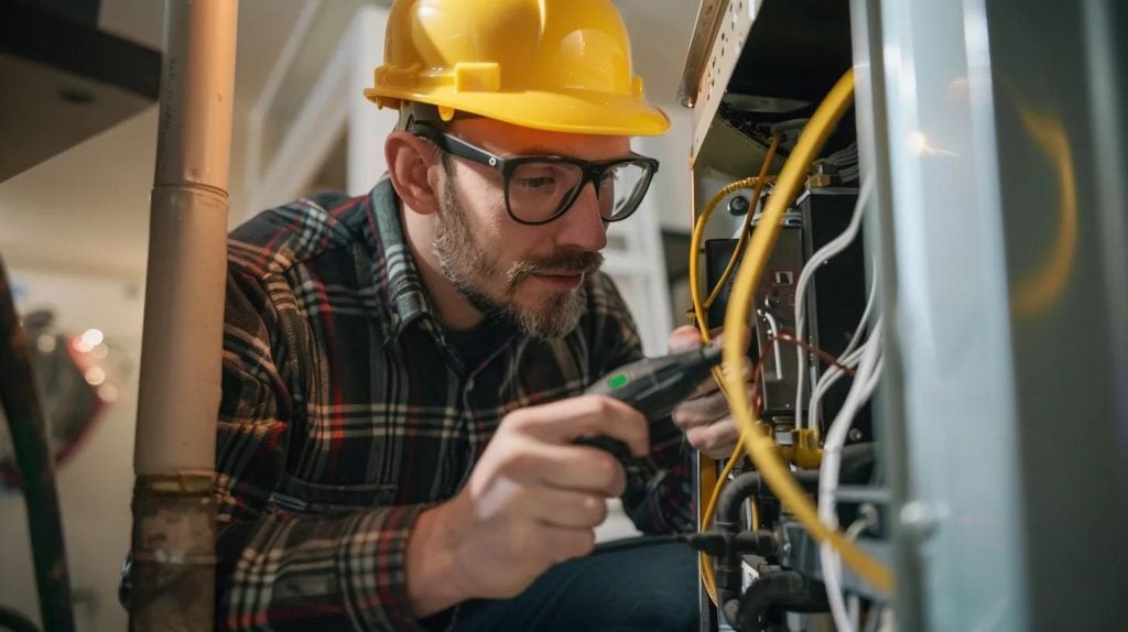 malvern homeowner checking their furnace before calling the pros