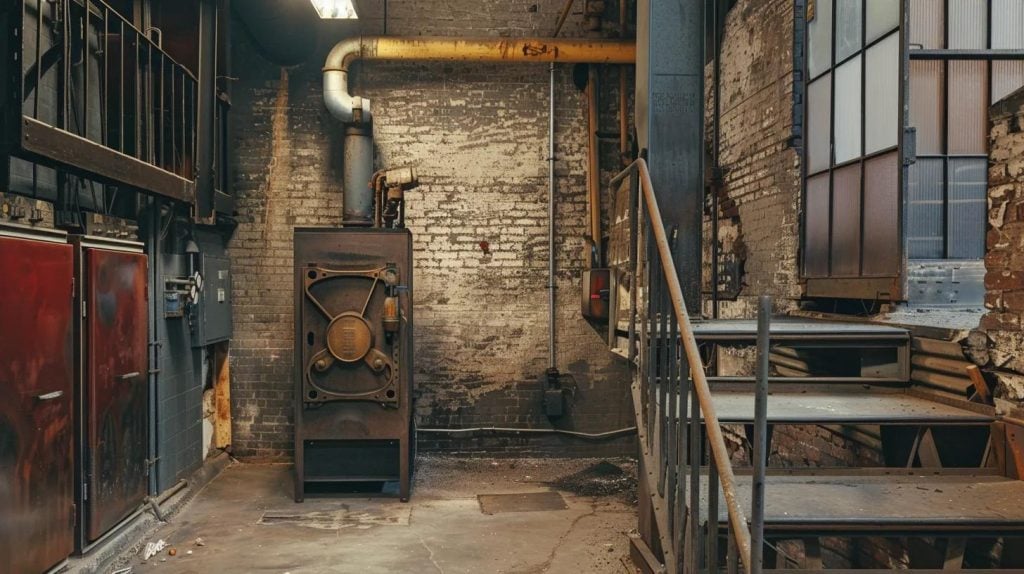 furnace in a commercial brooklyn space