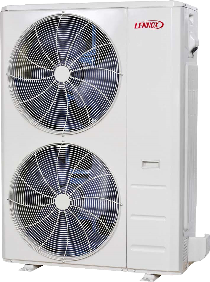 Multi-zone HVAC system outdoor unit with dual fans, designed for efficient heating and cooling in commercial spaces, emphasizing energy savings and comfort in Brooklyn, NY.